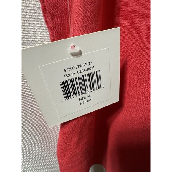 Ellen Tracy Sleeveless Top Size M NWT Geranium Color - Picture 7 of 9